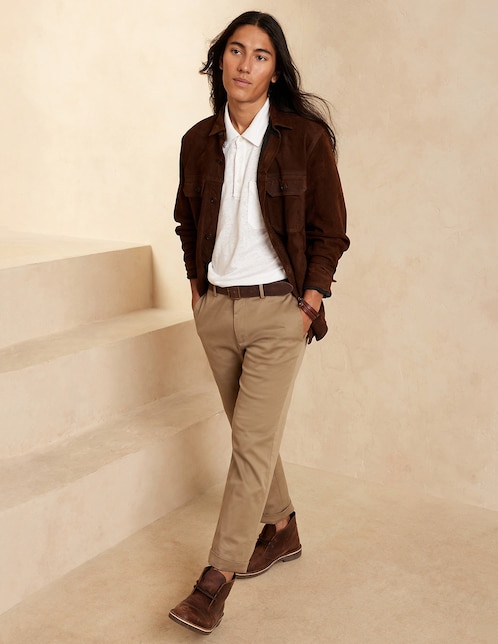 Pantalón slim de algodón para hombre