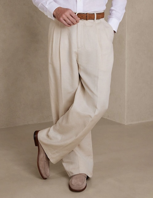 BANANA REPUBLIC Pantalón straight de algodón para hombre