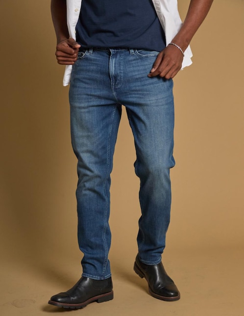 Jeans slim deslavado para hombre 1