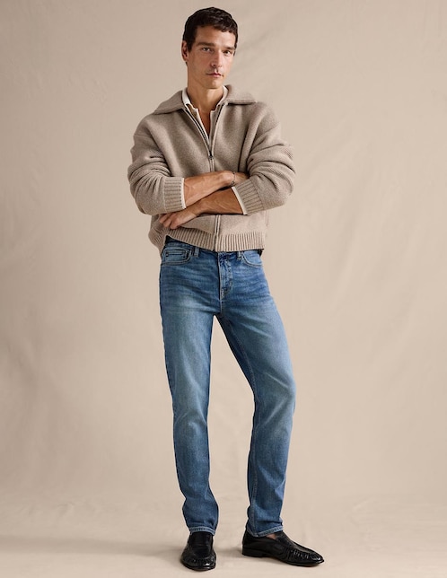 PANTALON BANANA 796, 32-30, AZUL MEDIO