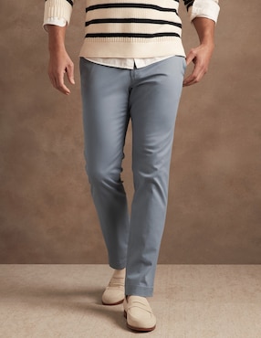 Pantalón slim de algodón para hombre