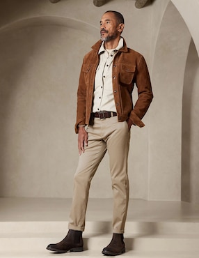 Pantalón Slim De Algodón Para Hombre