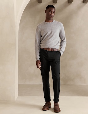 Pantalón straight de algodón para hombre
