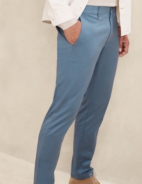 Pantalón slim de algodón para hombre