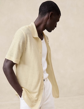 Camisa casual de manga corta para hombre