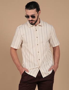 Camisa Casual Manga Corta Para Hombre