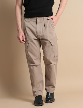 Pantalón Cargo Straight De Algodón Para Hombre