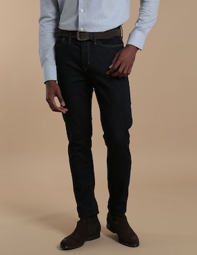 Jeans Slim Lavado Obscuro Para Hombre