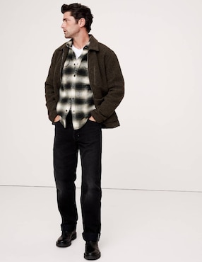 Camisa casual Banana Republic manga larga para hombre