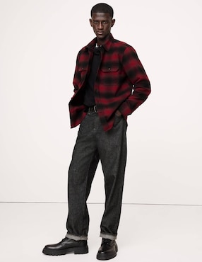 Camisa casual Banana Republic manga larga para hombre