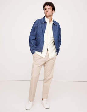 Chamarra casual con bolsillos para hombre