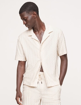Camisa casual Banana Republic de algodón manga corta para hombre