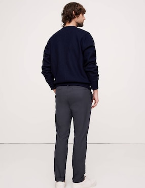 Pantalón chino recto de algodón para hombre