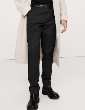 Pantalón chino recto de algodón para hombre