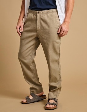 Pantalón straight Banana Republic de lino para hombre
