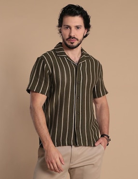 Camisa casual Banana Republic de algodón manga corta para hombre