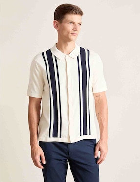 Camisa casual Banana Republic de algodón manga corta para hombre