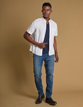 Jeans slim deslavado para hombre