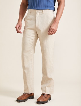 Pantalón chino straight Banana Republic de lino para hombre