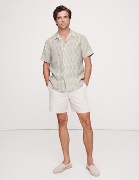 Camisa casual Banana Republic manga corta para hombre
