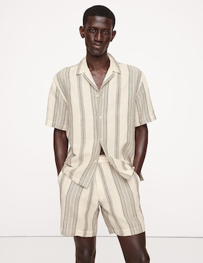 Camisa casual manga corta para hombre