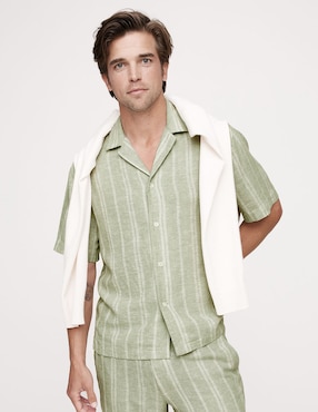 Camisa casual manga corta para hombre