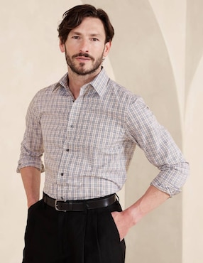 Camisa de vestir manga larga para hombre