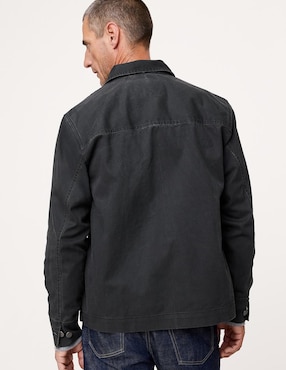 Sobrecamisa casual de algodón manga larga para hombre