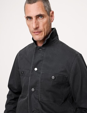 Sobrecamisa casual de algodón manga larga para hombre