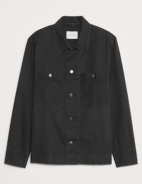 Sobrecamisa casual de algodón manga larga para hombre