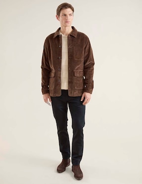 Pantalón business casual slim de algodón para hombre