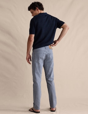 Jeans slim lavado claro para hombre