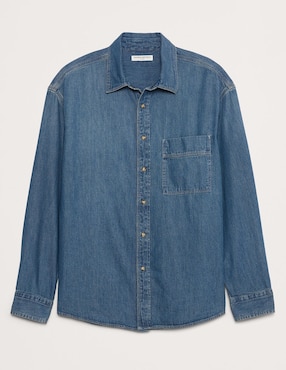 Camisa casual de algodón manga larga para hombre