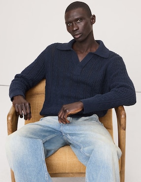 Imagen de producto Sueter cuello polo para hombre