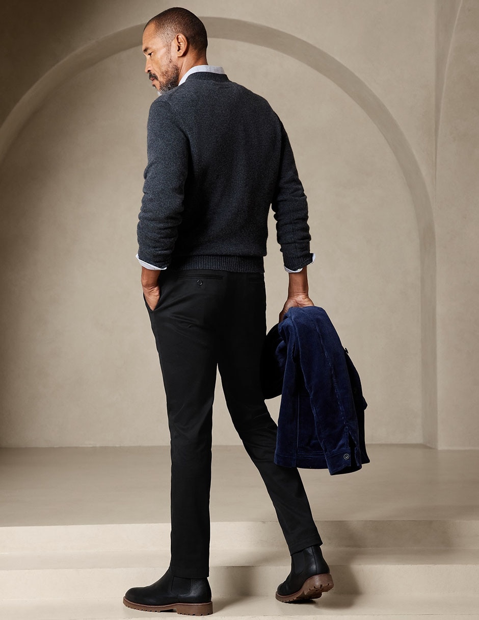 Pantalón chino skinny de algodón para hombre 2