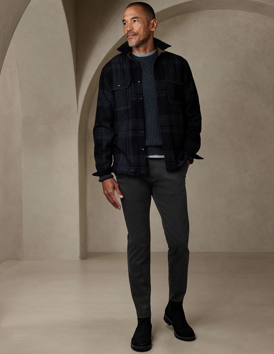 Pantalón chino slim de algodón para hombre