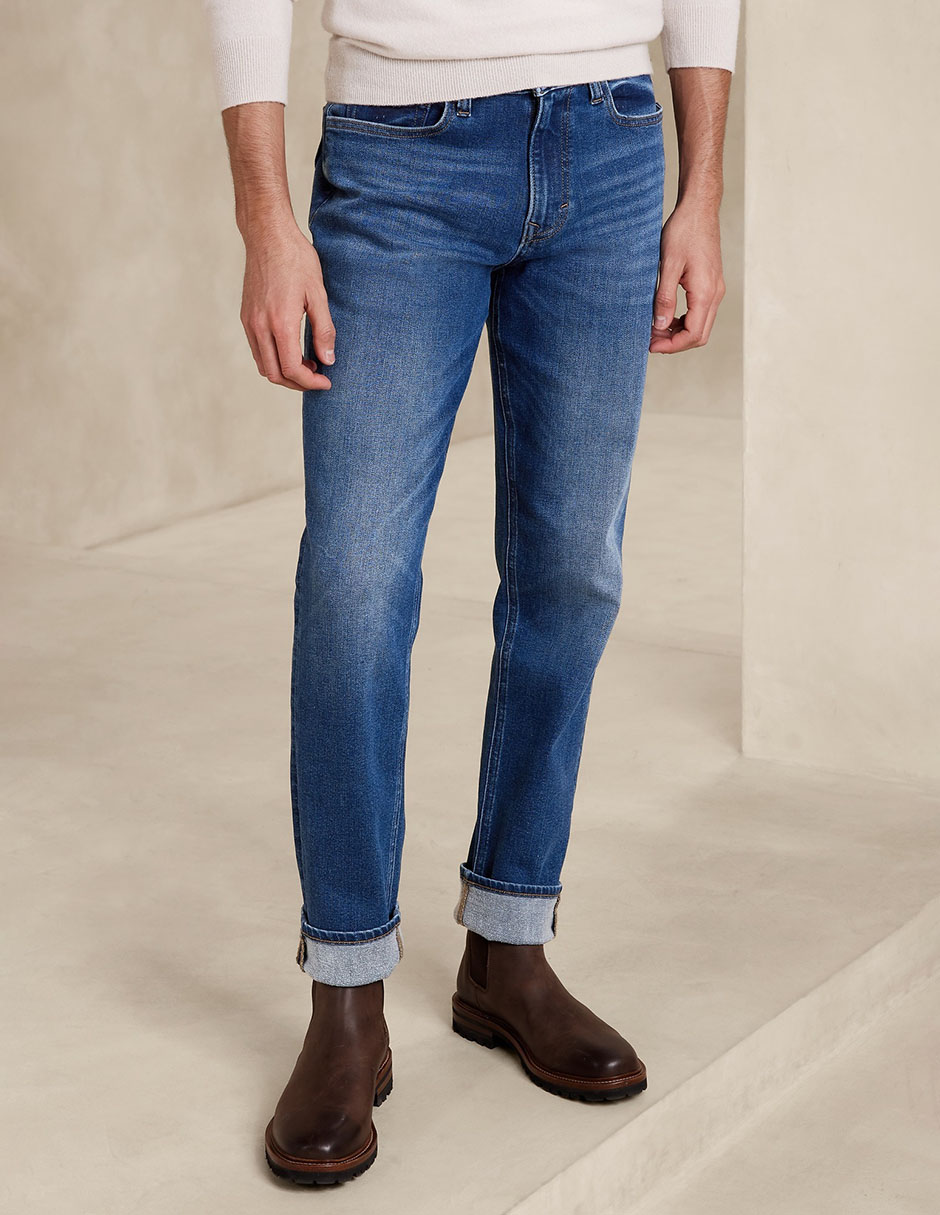 Jeans straight lavado obscuro para hombre Jeans straight lavado obscuro para hombre