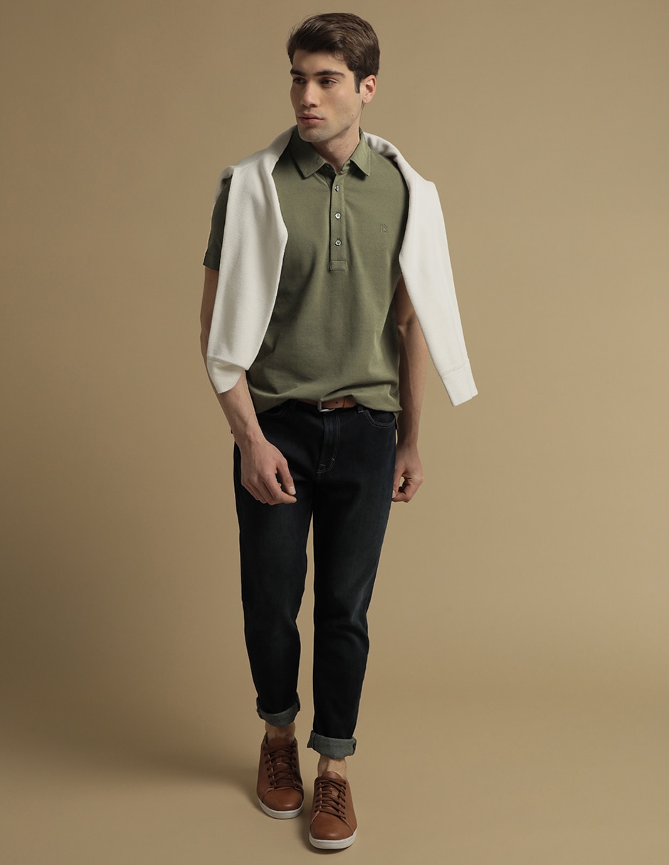 PLAYERA POLO BANANA, XCH, VERDE OLIVO