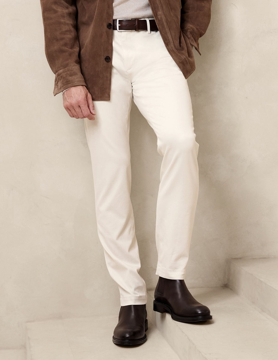 Pantalón chino skinny de algodón para hombre