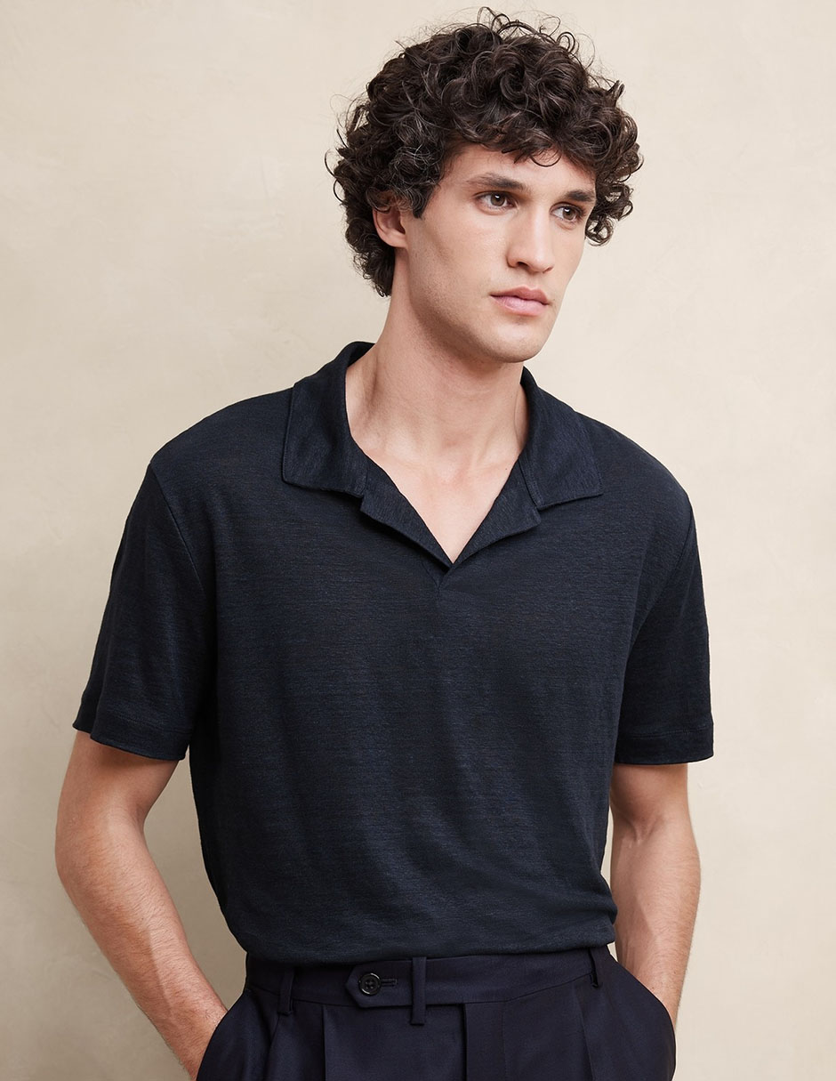 Playera tipo polo banana republic sale