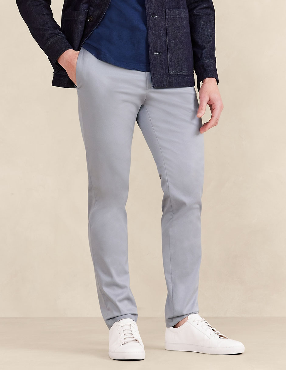 Pantalón chino slim de algodón para hombre