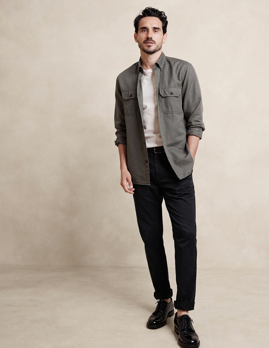 Pantalón slim de algodón para hombre 7