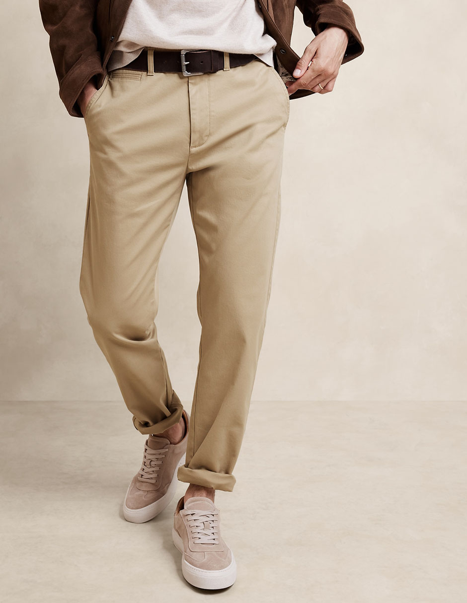 Pantalón slim de algodón para hombre