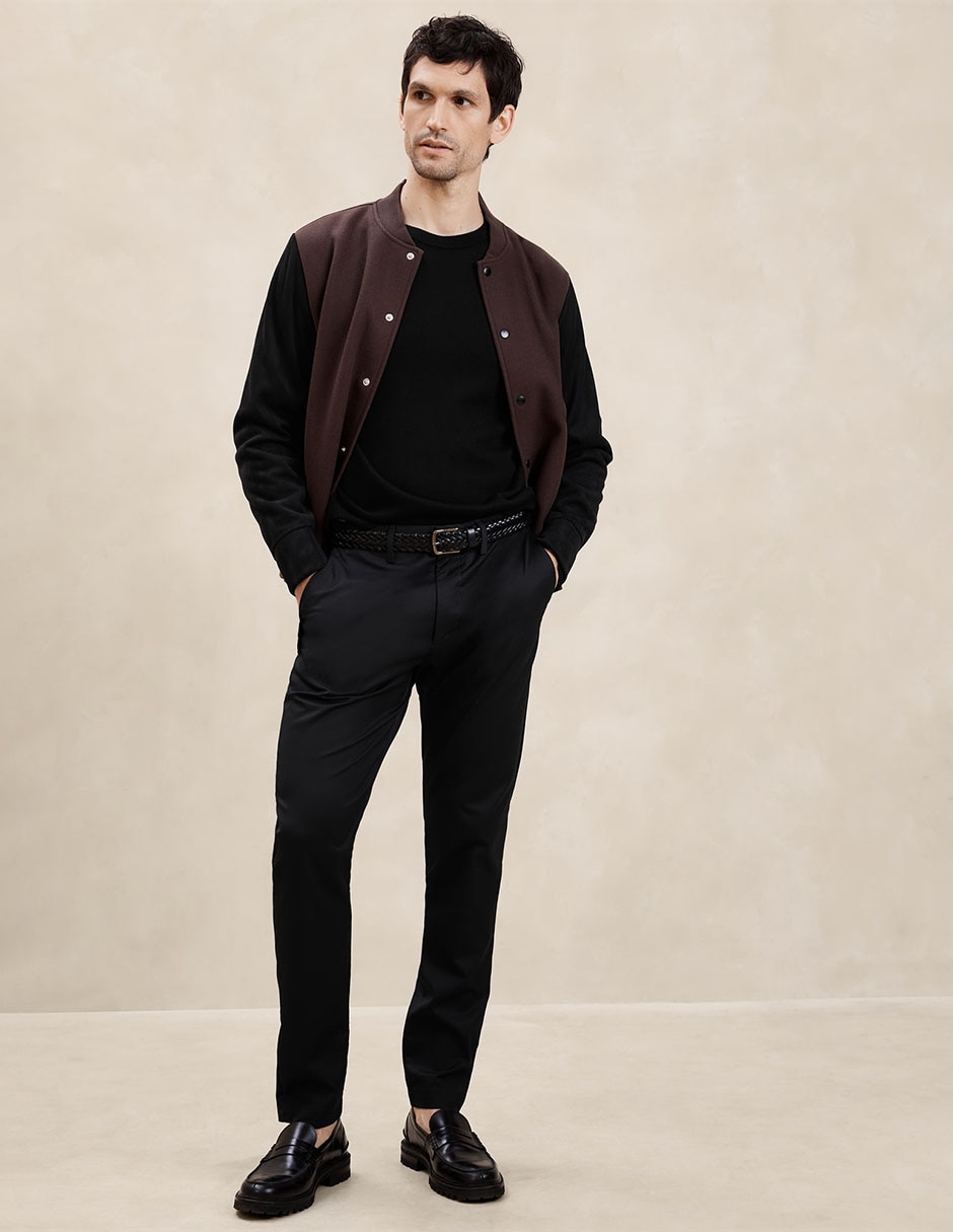 Pantalón business casual slim de algodón para hombre