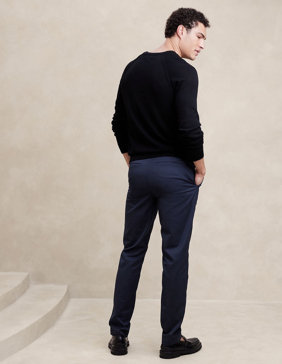 Pantalón business casual slim de algodón para hombre 5