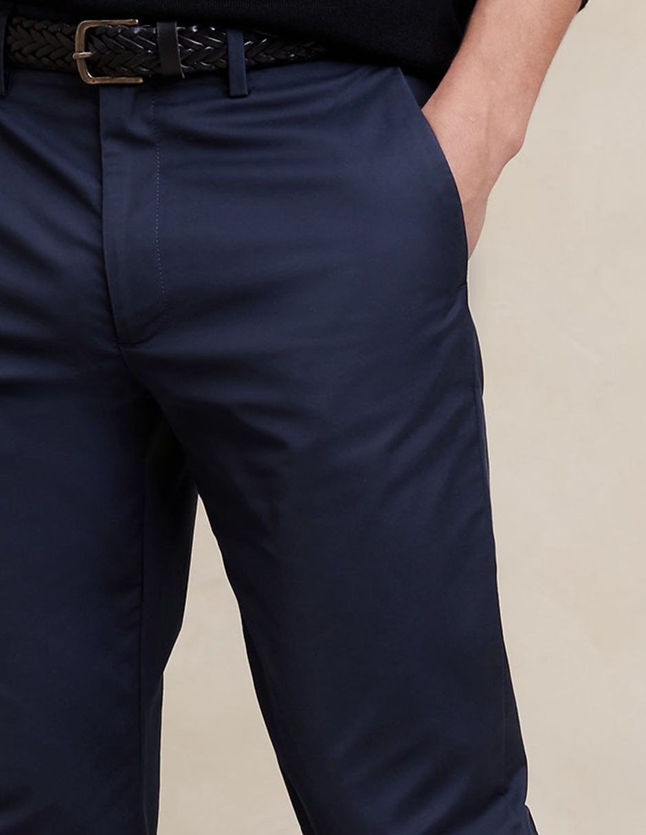 Pantalón business casual slim de algodón para hombre 7