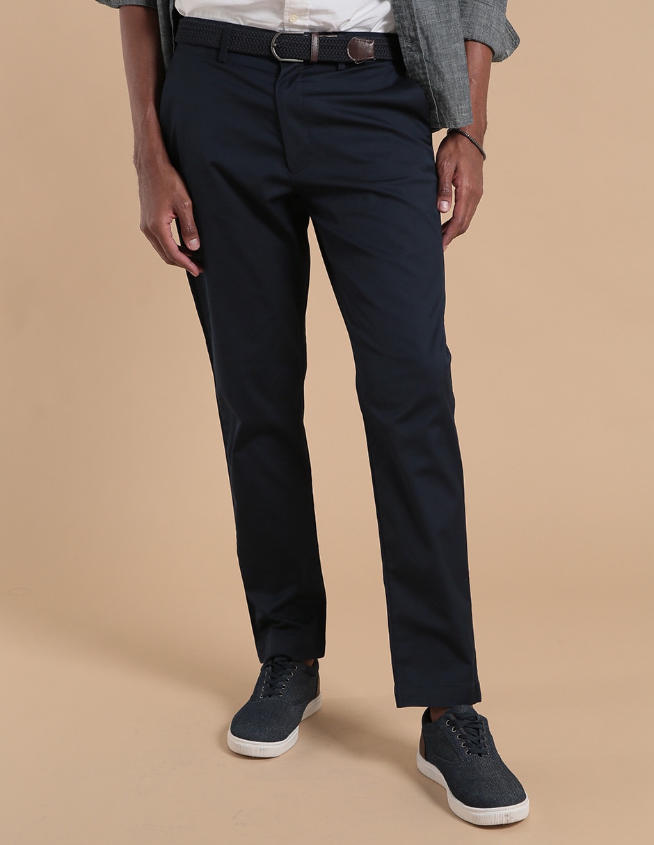 Pantalón business casual slim de algodón para hombre