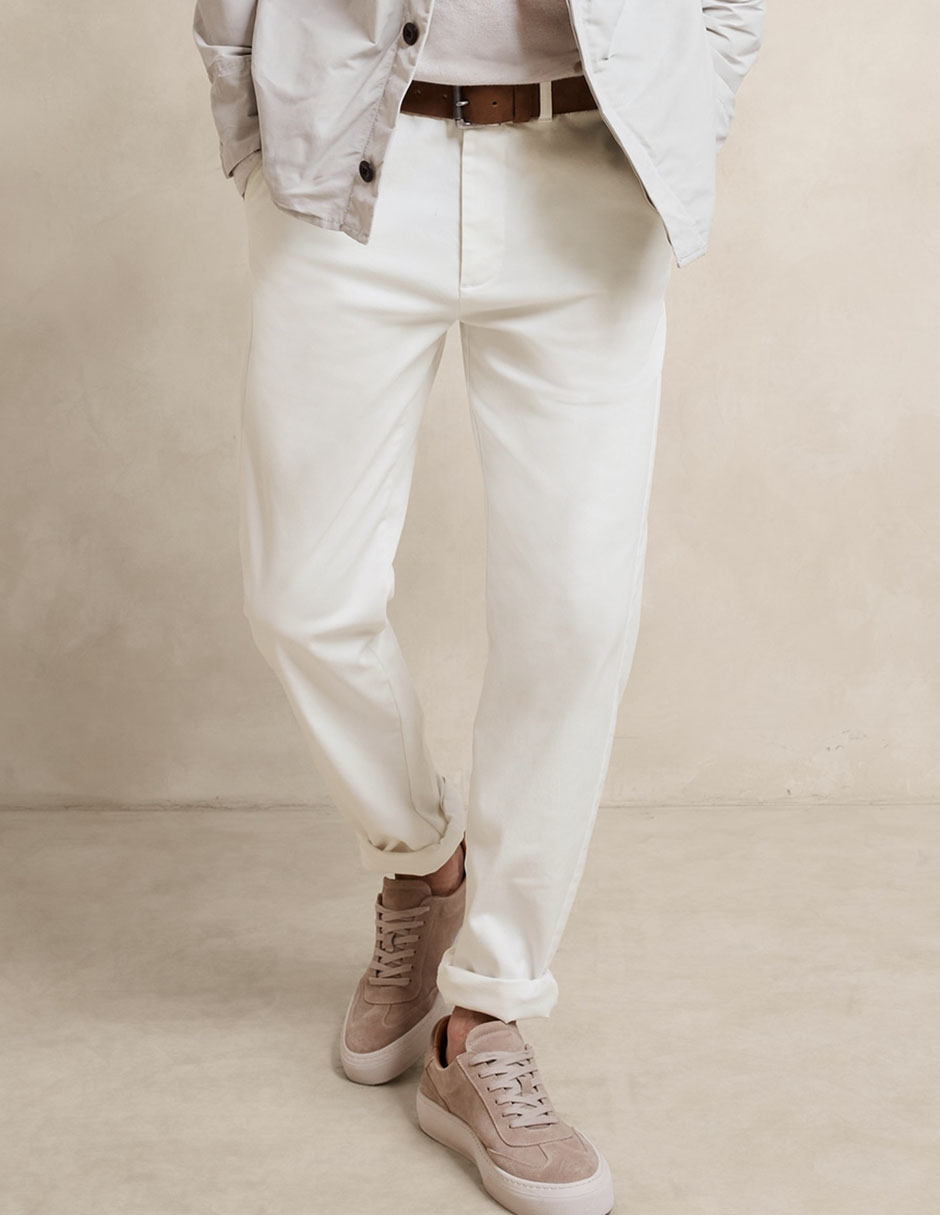 Pantalón slim de algodón para hombre