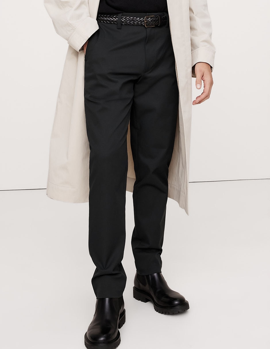 Pantalón chino recto de algodón para hombre