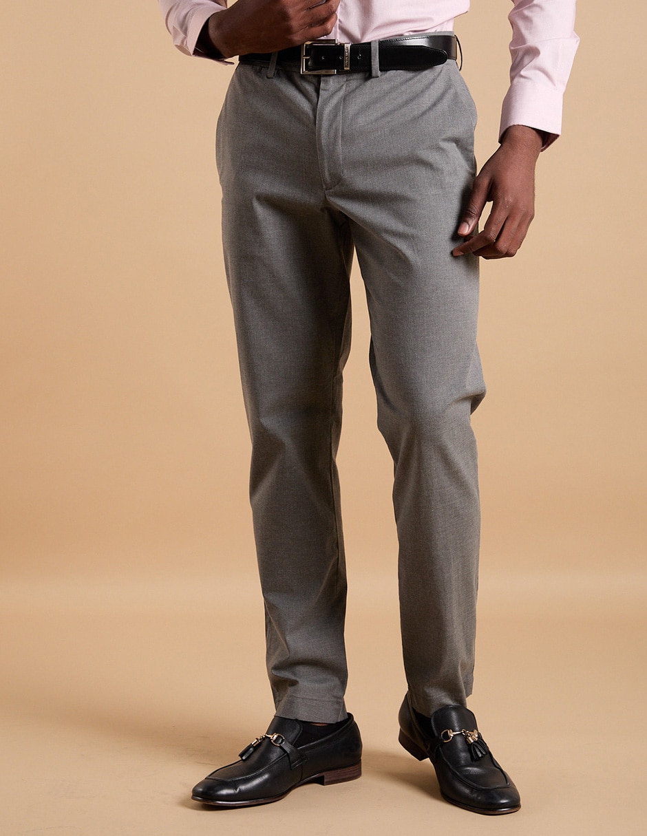 Pantalón business casual slim de algodón para hombre